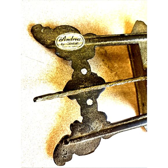 Vintage Art Display Easel Ornate Brass Metal Picture Stand 8.5” Andrea By Sadek - Picture 7 of 11